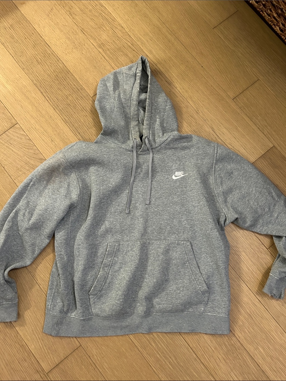 Nike Gray Men's Pullover Hoodie with Logo